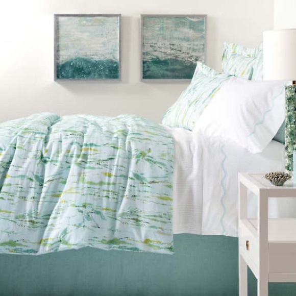 HP 💚 Annie Selke Home Tweet in Green Fabric - Picture 10 of 13